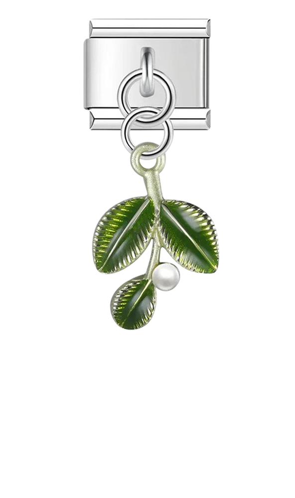 3 Green Leaves, on Silver - 3-green-leaves-on-silver-charms-45932485017935.png