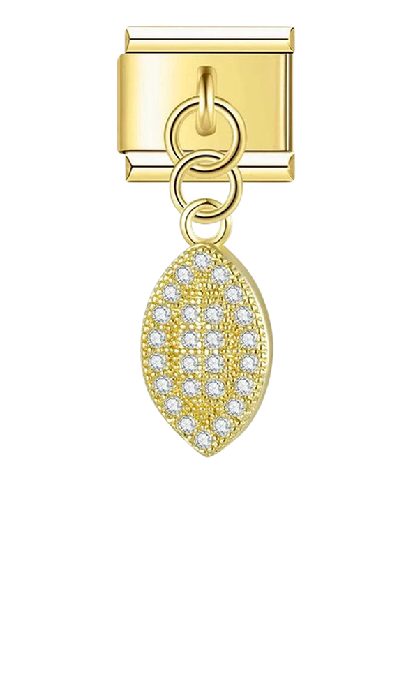 American Football in Gold with Stones, on Gold - american-football-in-gold-with-stones-on-gold-charms-45931157881167.png