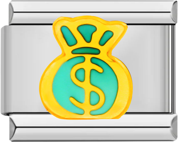 Bag of Dollars, Green and Gold - bag of dollars green and gold.png