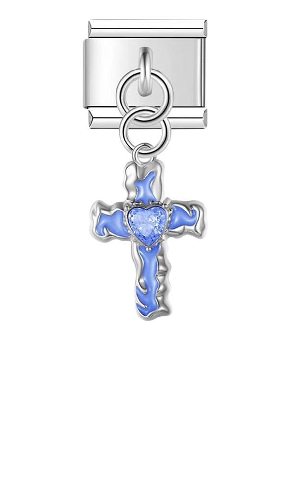 Blue Cross with Heart, on Silver - blue-cross-with-heart-on-silver-charms-45931439128911.png