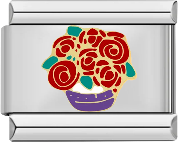 Bouquet of Roses and its Purple Pot - bouquet of roses and its purple pot.png