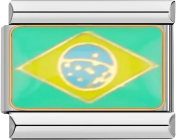 Brazil Flag, on Silver - brazil flag on silver.png