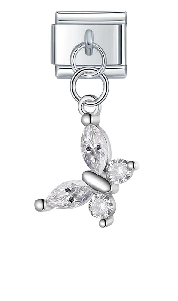 Butterfly with Large Stones, on Silver - butterfly-with-large-stones-on-silver-charms-45942102229327.png
