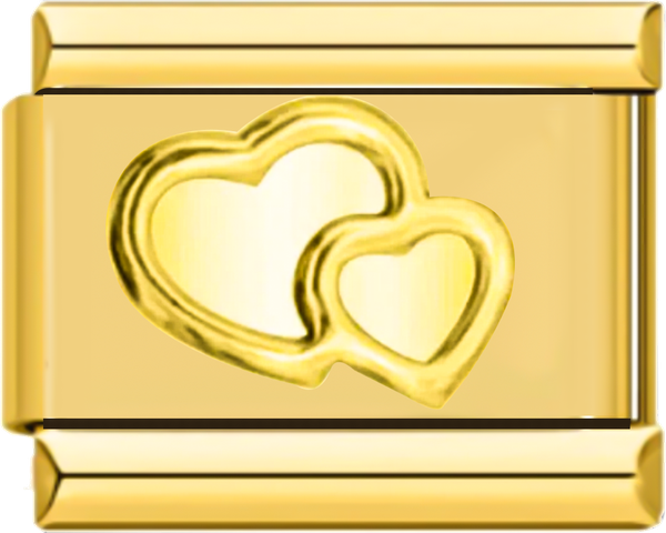 Double Hearts, on Gold - double hearts on gold.png
