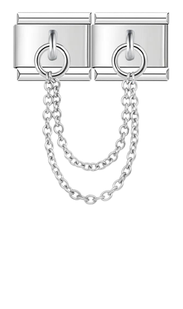 Double Linked Charms, Silver - double linked charms silver.png