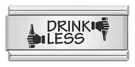 Drink Less, on Silver - drink-less-on-silver-charms-45934177943887.webp