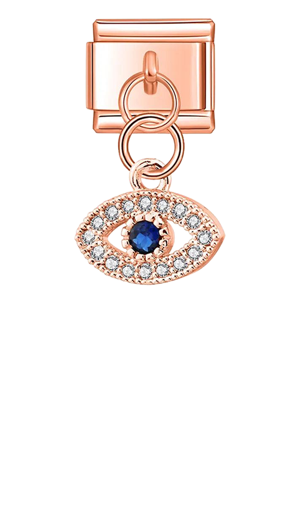 Eye with Blue and White Stones, on Rose Gold - eye-with-blue-and-white-stones-on-rose-gold-charms-45941696102735.png