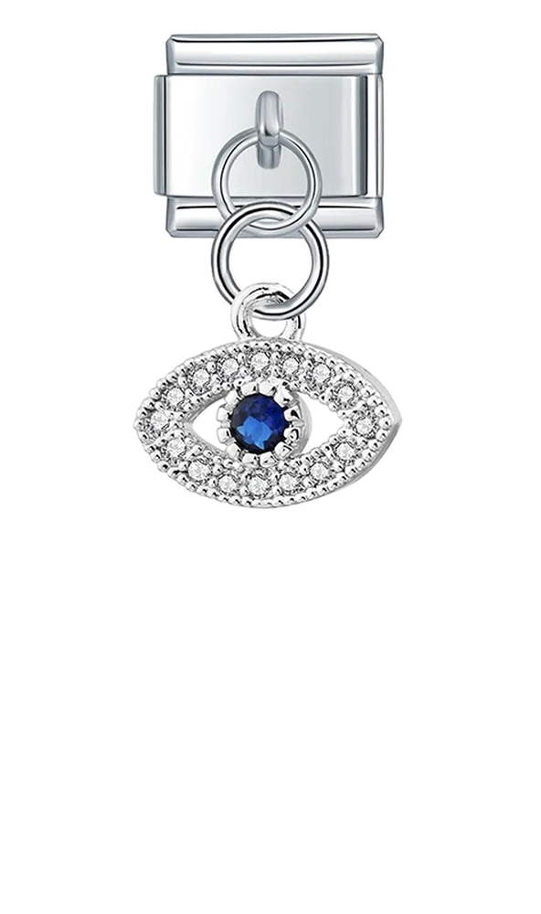 Eye with Blue and White Stones, on Silver - eye-with-blue-and-white-stones-on-silver-charms-45941695545679.png