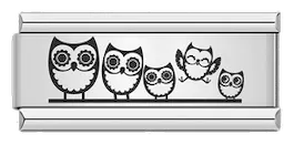 Family of Owls, on Silver - family-of-owls-on-silver-charms-45934178337103.webp