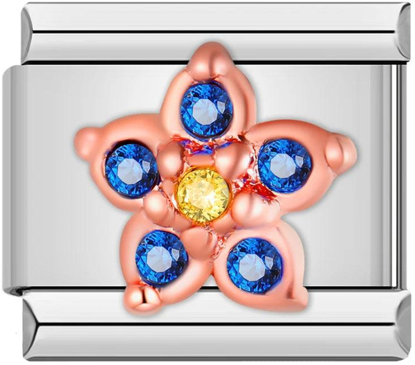 Flower, in Rose Gold and Stones, Blue and Yellow - flower-in-rose-gold-and-stones-blue-and-yellow-45411575169359.png