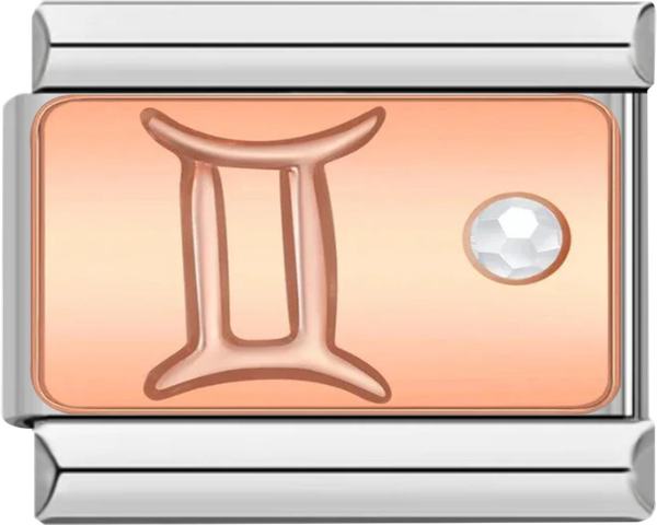 Gemini with Stone, on Silver - gemini with stone on silver charms official.png