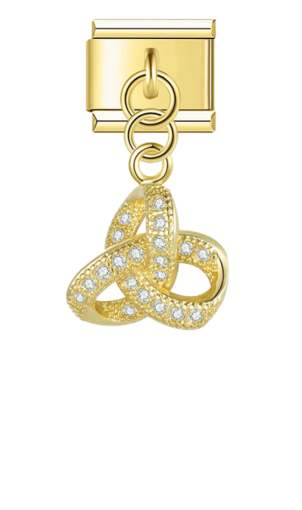 Gold Bow with stones, on Gold - gold-bow-with-stones-on-gold-charms-45931155587407.png