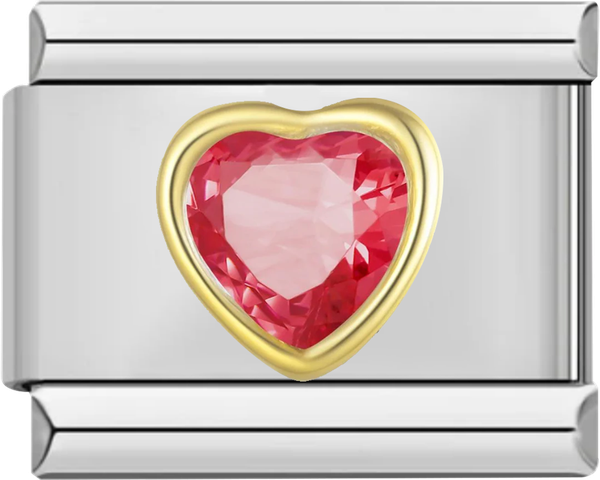 Gold Heart with Large Red Stone - gold heart with large red stone.png
