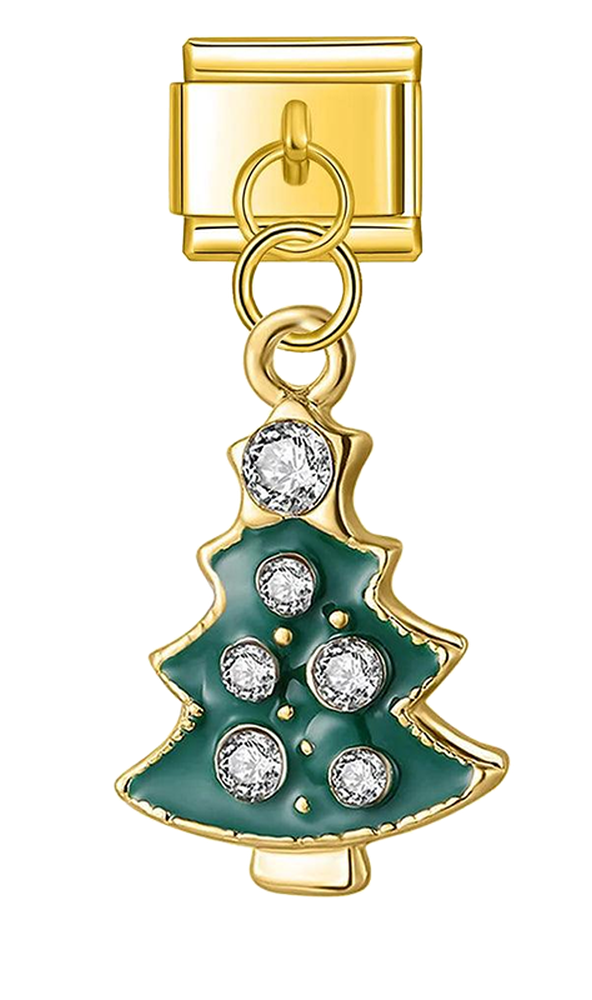 Green Christmas Tree and Its Stones - green-christmas-tree-and-its-stones-charms-45394732613967.png