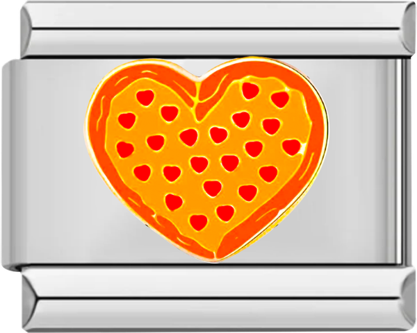 Heart Pizza, on Silver - heart pizza on silver.png