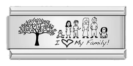 Ich liebe meine Familie, auf Silber