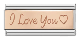 Ich liebe dich & Herz, auf Silber