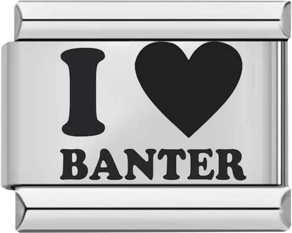 I Love Banter, in Black, on Silver - i love banter in black on silver.png