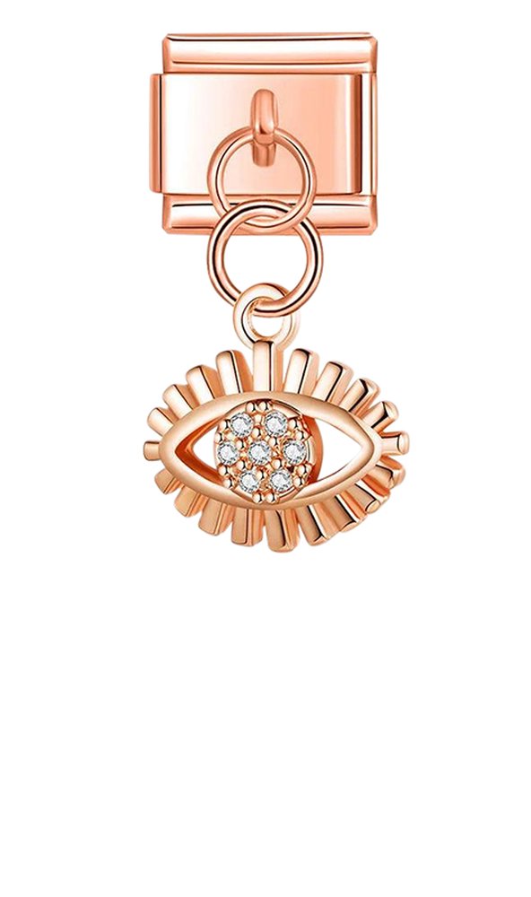 Illuminated Eye with Stones, on Rose Gold - illuminated-eye-with-stones-on-rose-gold-charms.png