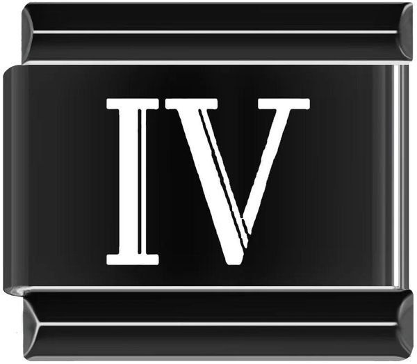 IV, Roman Numeral, on Black - iv-roman-numeral-on-black-45942694117711.png