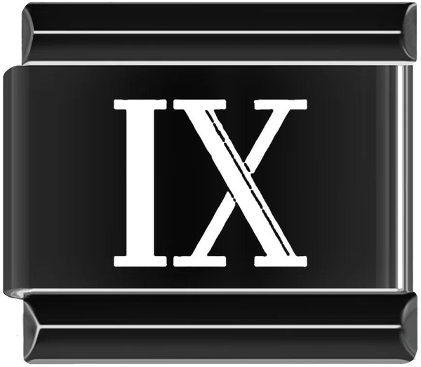 IX, Roman Numeral, on Black - ix-roman-numeral-on-black-45942695100751.png