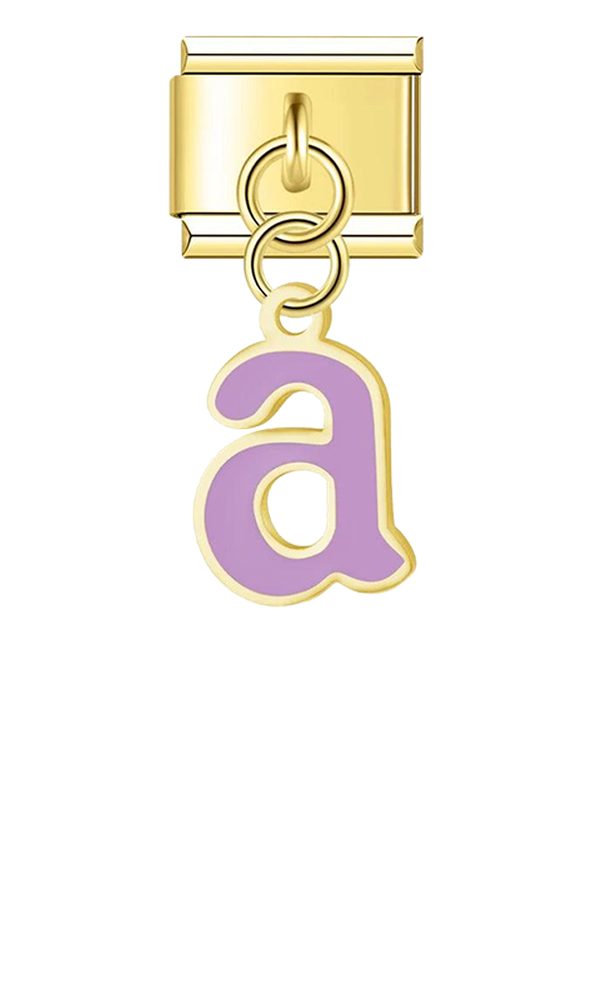 Letter A in Purple, on Gold - letter-a-in-purple-on-gold-charms-45962559619407.png