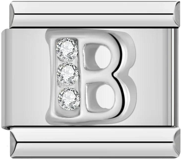 Letter B with Stones, on Silver - letter-b-with-stones-on-silver-45961145418063.png