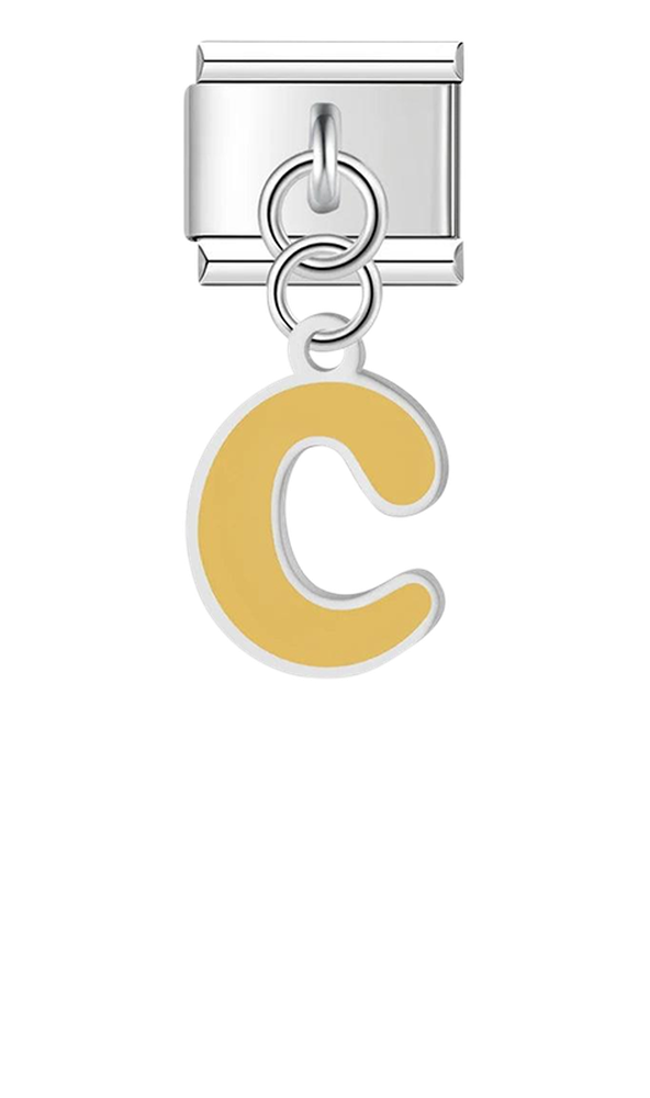Letter C in Yellow, on Silver - letter-c-in-yellow-on-silver-charms.png