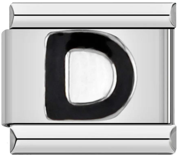 Letter D in Black, on Silver - letter-d-in-black-on-silver-45960235811151.png