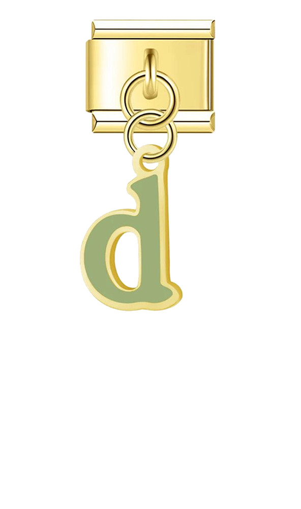 Letter D in Green, on Gold - letter-d-in-green-on-gold-charms-45962559488335.png