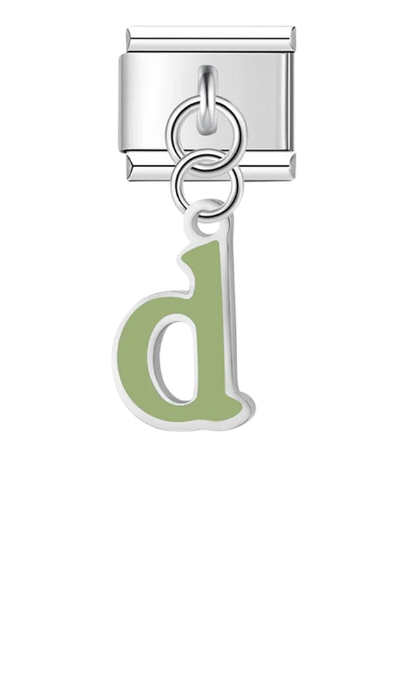 Letter D in Green, on Silver - letter-d-in-green-on-silver-charms.png