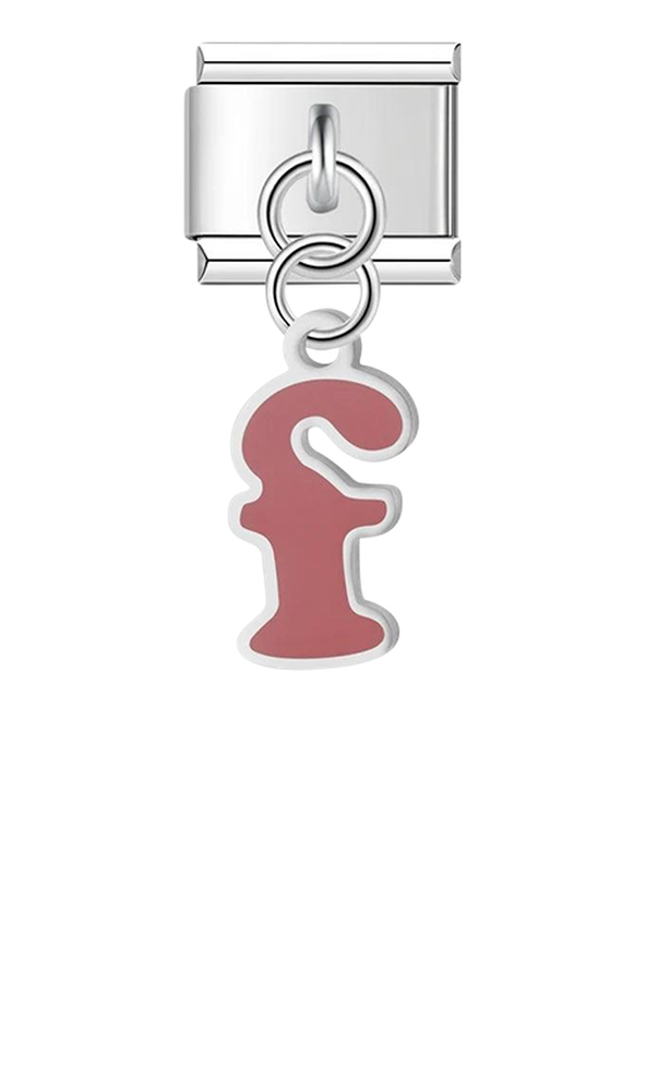 Letter F in Burgundy Pink, on Silver - letter-f-in-burgundy-pink-on-silver-charms.png