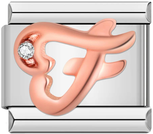 Letter F in Rose Gold with Stones, on Silver - letter-f-in-rose-gold-with-stones-on-silver.png
