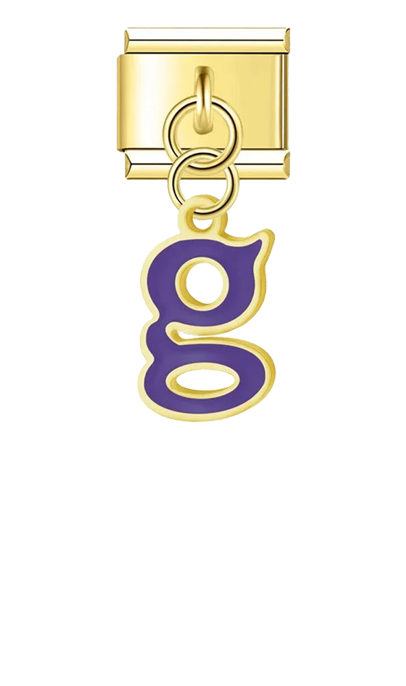Letter G in Purple, on Gold - letter-g-in-purple-on-gold-charms-official-45962559684943.png