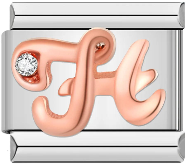 Letter H in Rose Gold with Stones, on Silver - letter-h-in-rose-gold-with-stones-on-silver.png