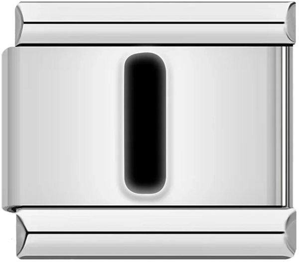 Letter I in Black, on Silver - letter-i-in-black-on-silver.png