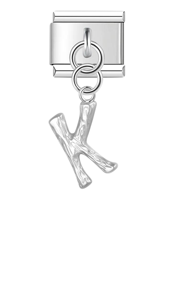 Letter K, Hanging, on Silver - letter-k-hanging-on-silver-charms-45941795422543.png