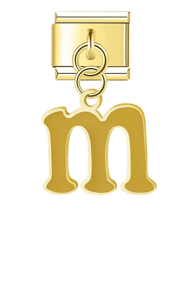 Letter M in Yellow, on Gold - letter-m-in-yellow-on-gold-charms-45962560110927.png