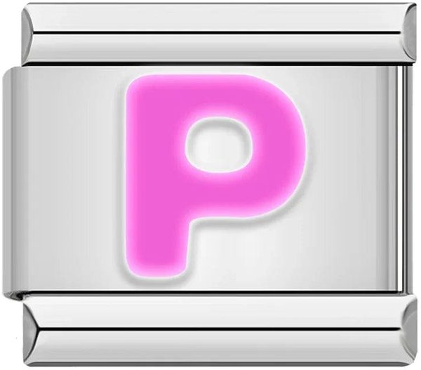 Letter P in Pink, on Silver - letter-p-in-pink-on-silver-45960559427919.png