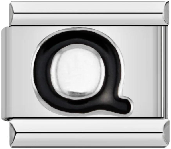 Letter Q in Black, on Silver - letter-q-in-black-on-silver-45960233910607.png