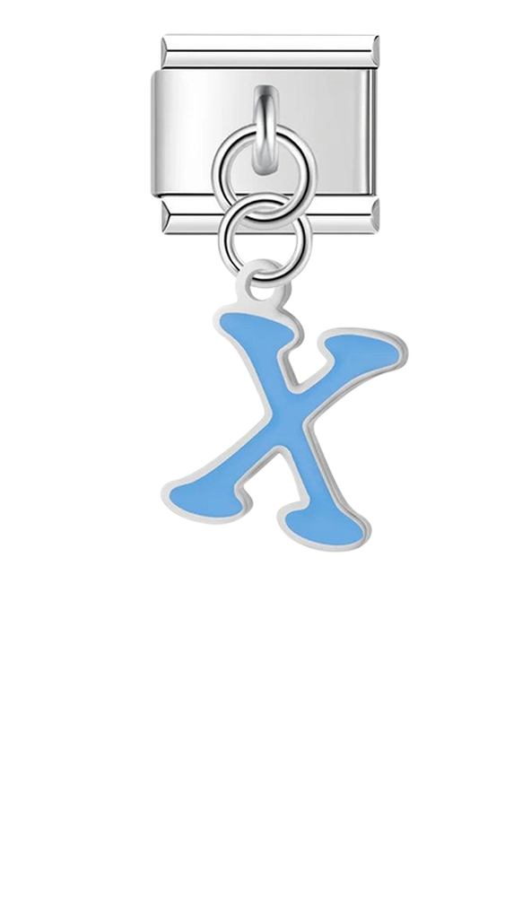 Letter X in Blue, on Silver - letter-x-in-blue-on-silver-charms.png