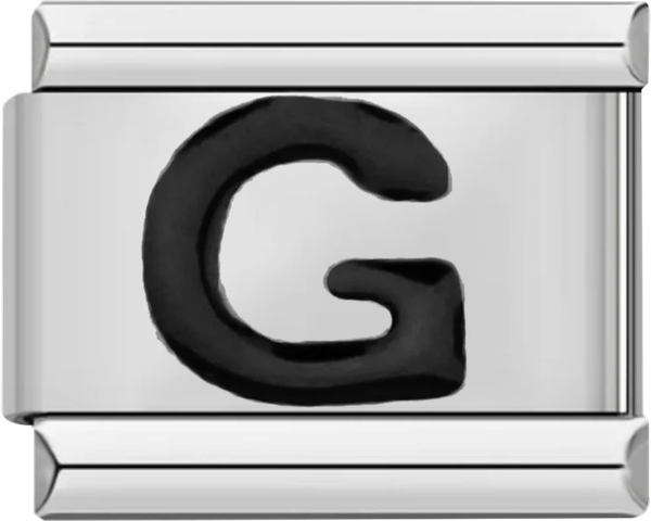 Letter G in Black, on Silver - letter g in black on silver.png