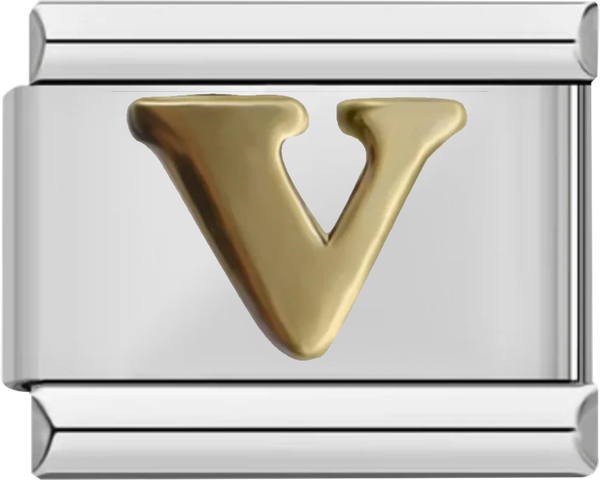 Letter V in Gold, on Silver - letter v in gold on silver.png