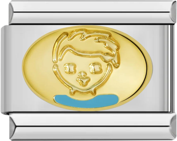 Little Boy in Gold with His Blue Outfit - little boy in gold with his blue outfit.png