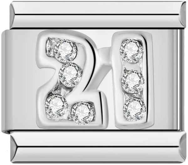Number 21 in Silver and White Stones - number-21-in-silver-and-white-stones-45411572023631.png