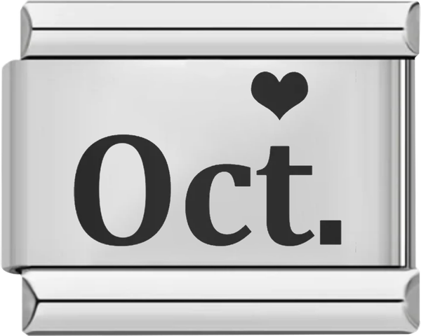 October with Heart, on Silver - october with heart on silver.png