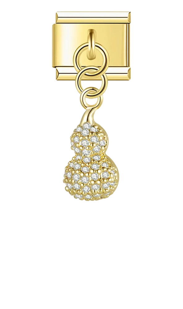 Peanut in Gold with Stones, on Gold - peanut-in-gold-with-stones-on-gold-charms-45931156275535.png