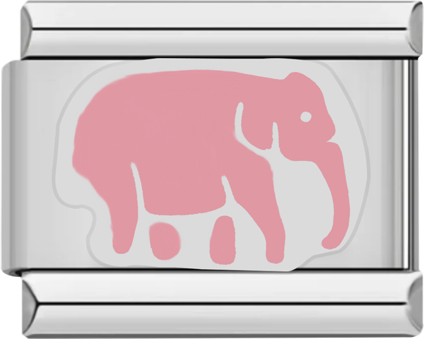 Pink Elephant, on Silver - pink elephant on silver.png