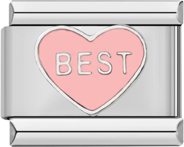 Pink Heart, BEST, on silver - pink heart best on silver.png