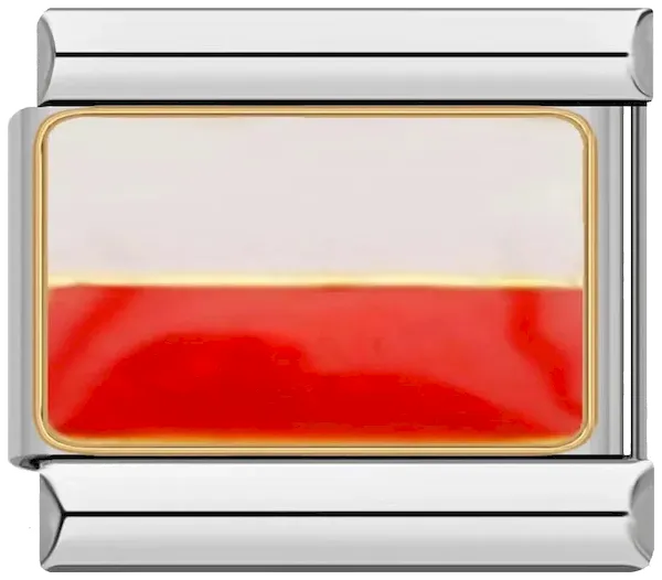 Poland Flag, on Silver - poland-on-silver.webp